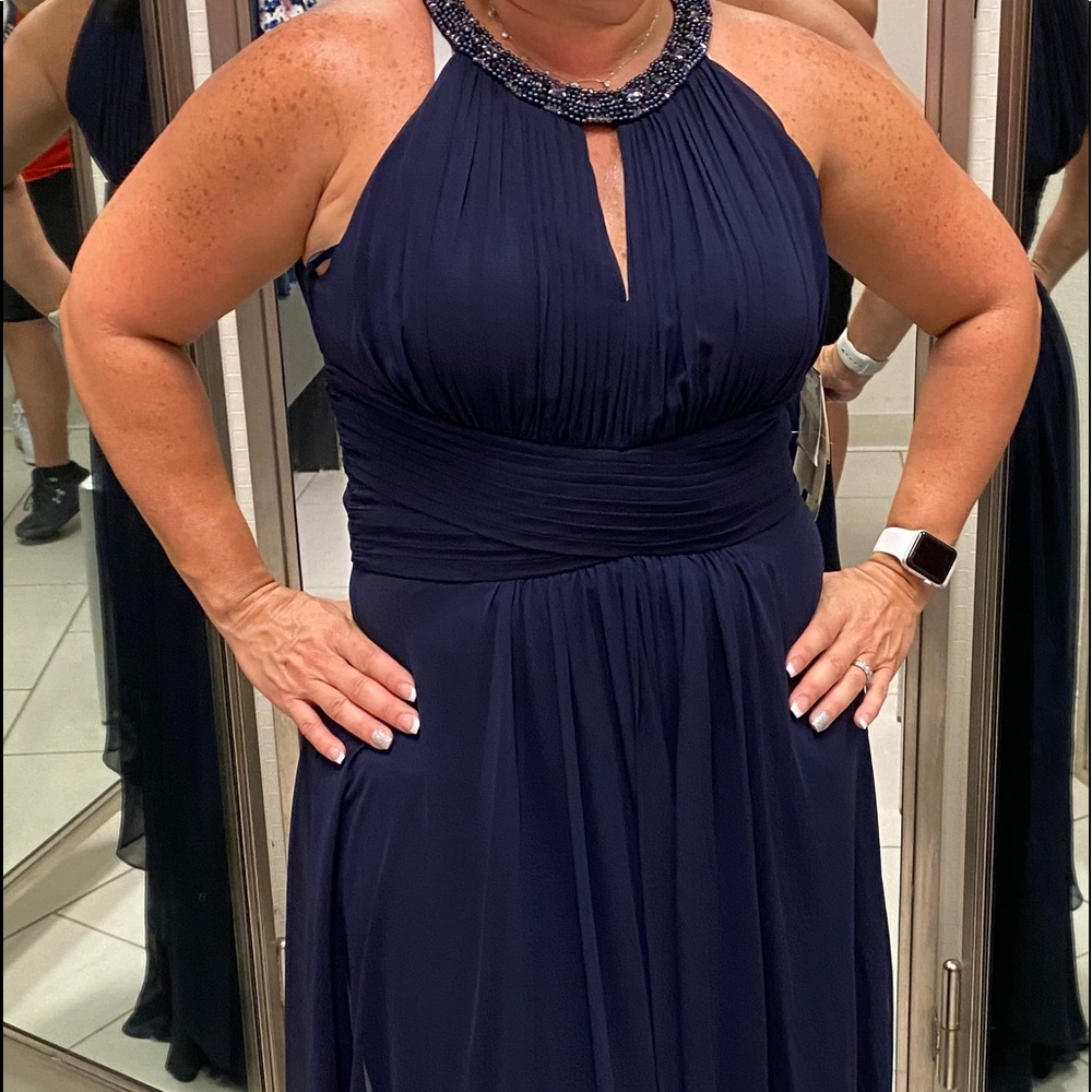 NWT Sacks5thAvenue dress Eliza J Navy